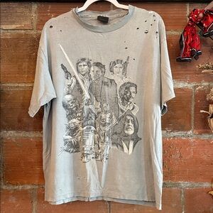 Vintage Star Wars Character Print Men's T-Shirt